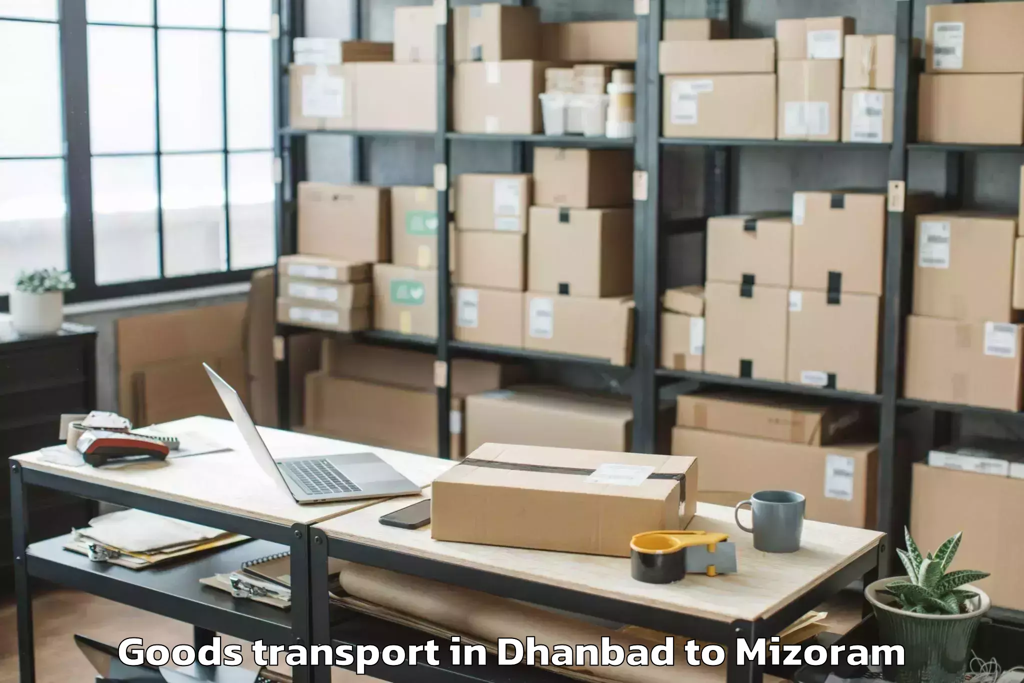 Easy Dhanbad to Serchhip Goods Transport Booking